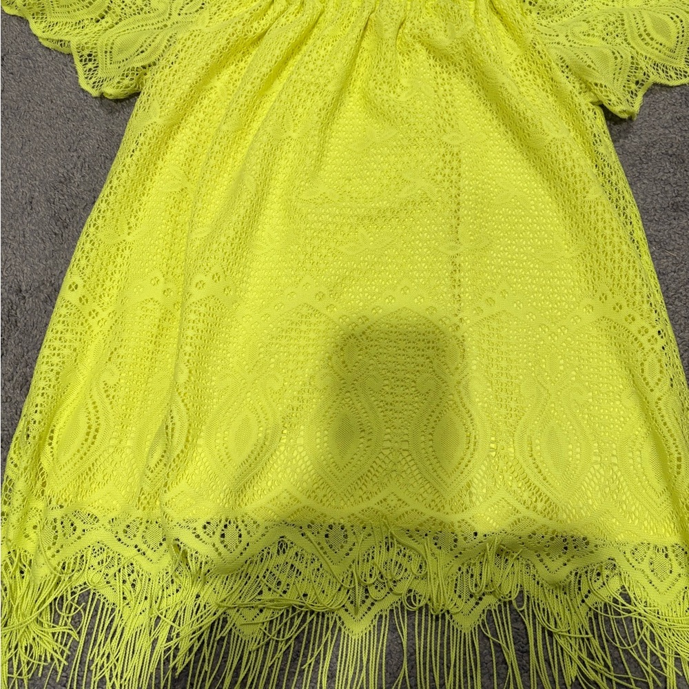 Lilly Pulitzer Neon Yellow Lace Kids Dress